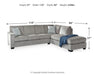 Altari Sectional with Chaise - Dream Home Furniture & Mattress (Waite Park, MN)