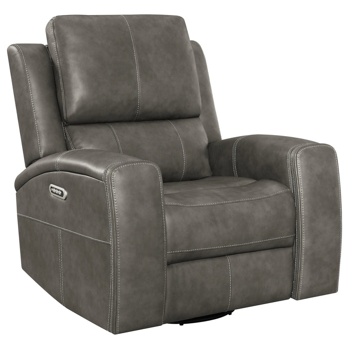 Brickston Triple Power Swivel Glider Recliner - Dream Home Furniture & Mattress (Waite Park, MN)