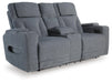 Studio Cave Power Reclining Loveseat with Console - Dream Home Furniture & Mattress (Waite Park, MN)