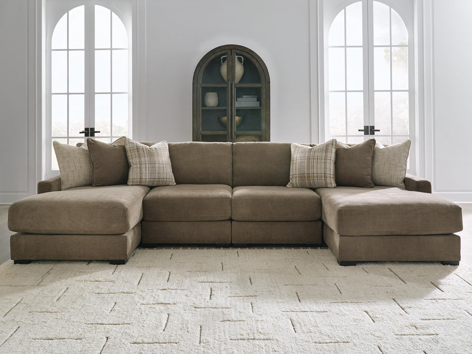 Camellia-Court Double Chaise Sectional - Dream Home Furniture & Mattress (Waite Park, MN)