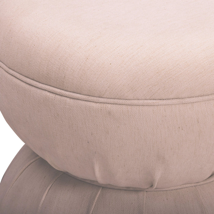 Tomlin Ruched Performance Fabric Game Ottoman