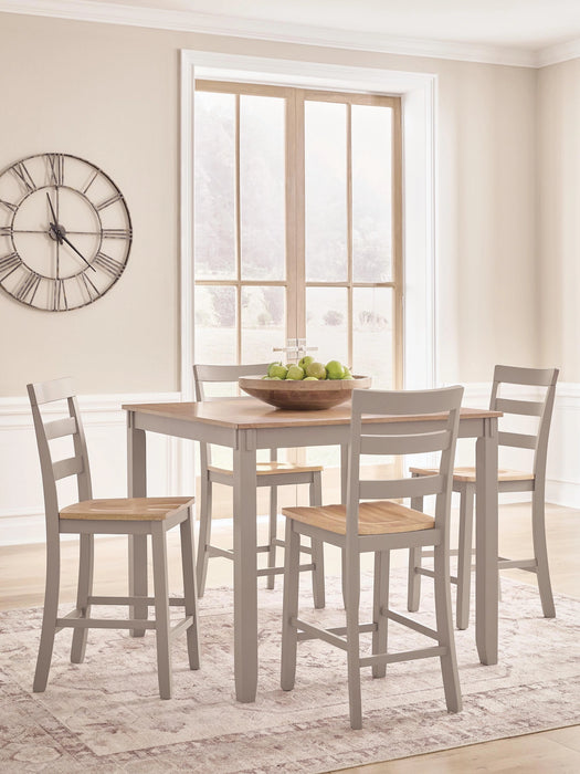 Harperfeld Counter Height Dining Table and 4 Counter Stools - Dream Home Furniture & Mattress (Waite Park, MN)