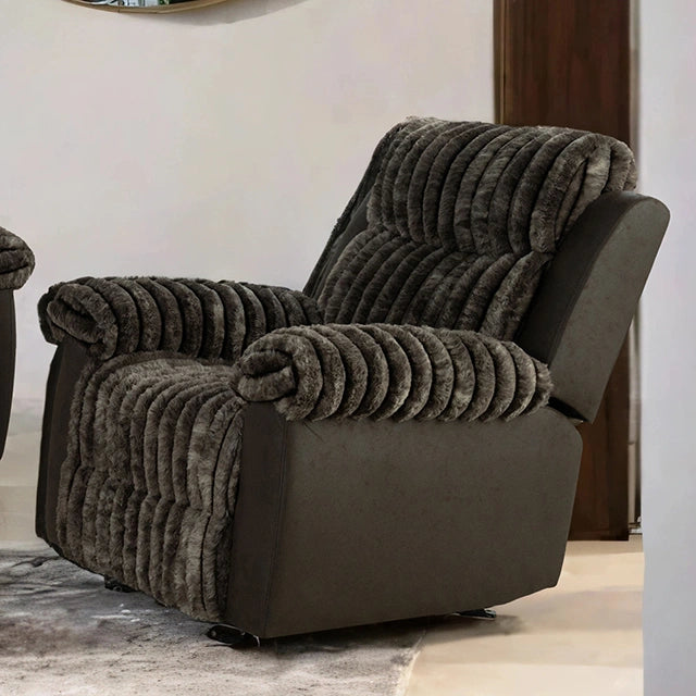 Dionysus Manual Glider Recliner Brown - Dream Home Furniture & Mattress (Waite Park, MN)