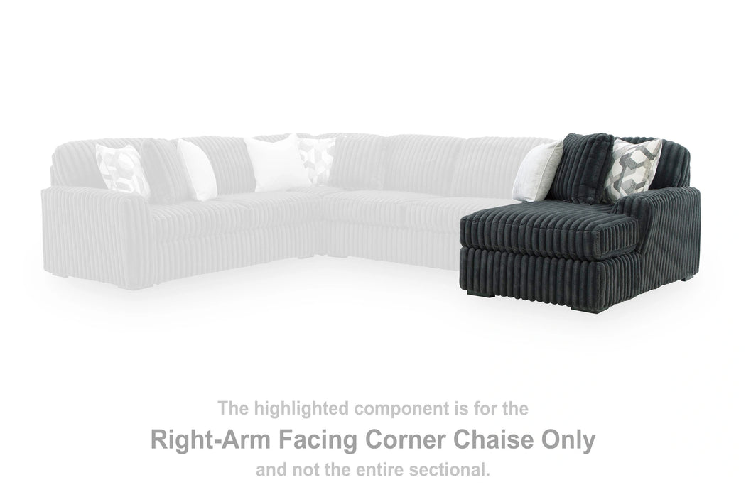 Midnight-Madness Sectional with Chaise - Dream Home Furniture & Mattress (Waite Park, MN)