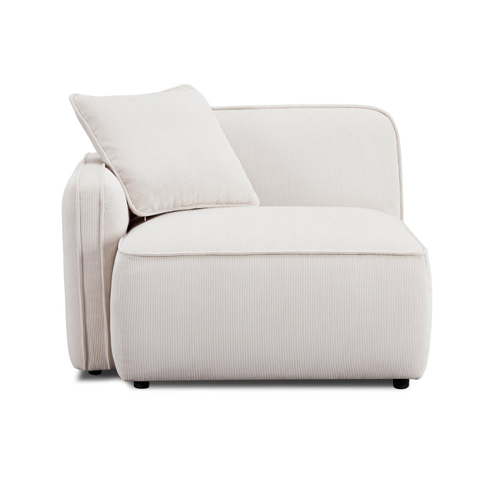 Travie Performance Corduroy Velvet Corner Chair