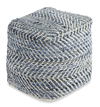 Chevron Pouf - Dream Home Furniture & Mattress (Waite Park, MN)