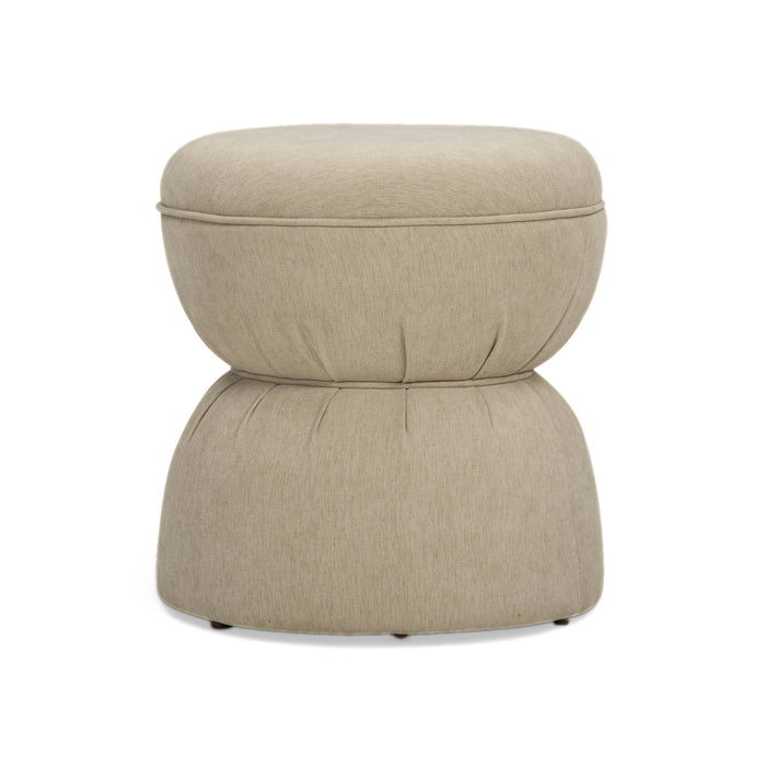 Tomlin Ruched Performance Fabric Game Ottoman