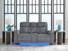 Studio Cave Power Reclining Loveseat with Console - Dream Home Furniture & Mattress (Waite Park, MN)