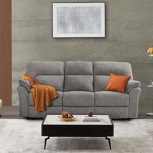 JOSIAS Sofa, Light Gray Fabric - Dream Home Furniture & Mattress (Waite Park, MN)