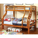 SOLPINE Gray & Oak Twin/Full Bunk Bed - Dream Home Furniture & Mattress (Waite Park, MN)