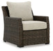Brook Ranch Outdoor Lounge Chair with Cushion - Dream Home Furniture & Mattress (Waite Park, MN)