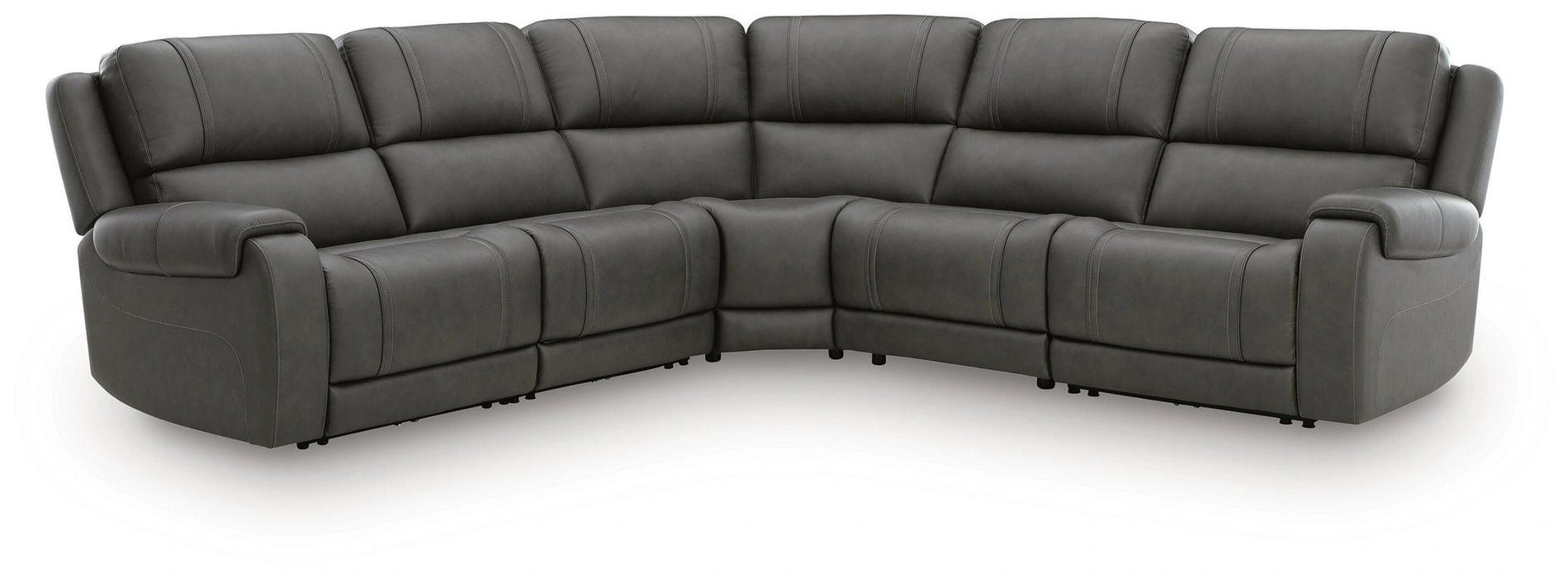 5Z - Pittson Power Reclining Sectional - Dream Home Furniture & Mattress (Waite Park, MN)