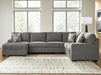Clarington Sleeper Sectional with Chaise - Dream Home Furniture & Mattress (Waite Park, MN)