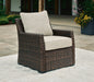 Brook Ranch Outdoor Lounge Chair with Cushion - Dream Home Furniture & Mattress (Waite Park, MN)