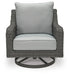 Elite Park Outdoor Swivel Lounge with Cushion - Dream Home Furniture & Mattress (Waite Park, MN)