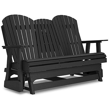 Hyland wave Outdoor Glider Loveseat - Dream Home Furniture & Mattress (Waite Park, MN)