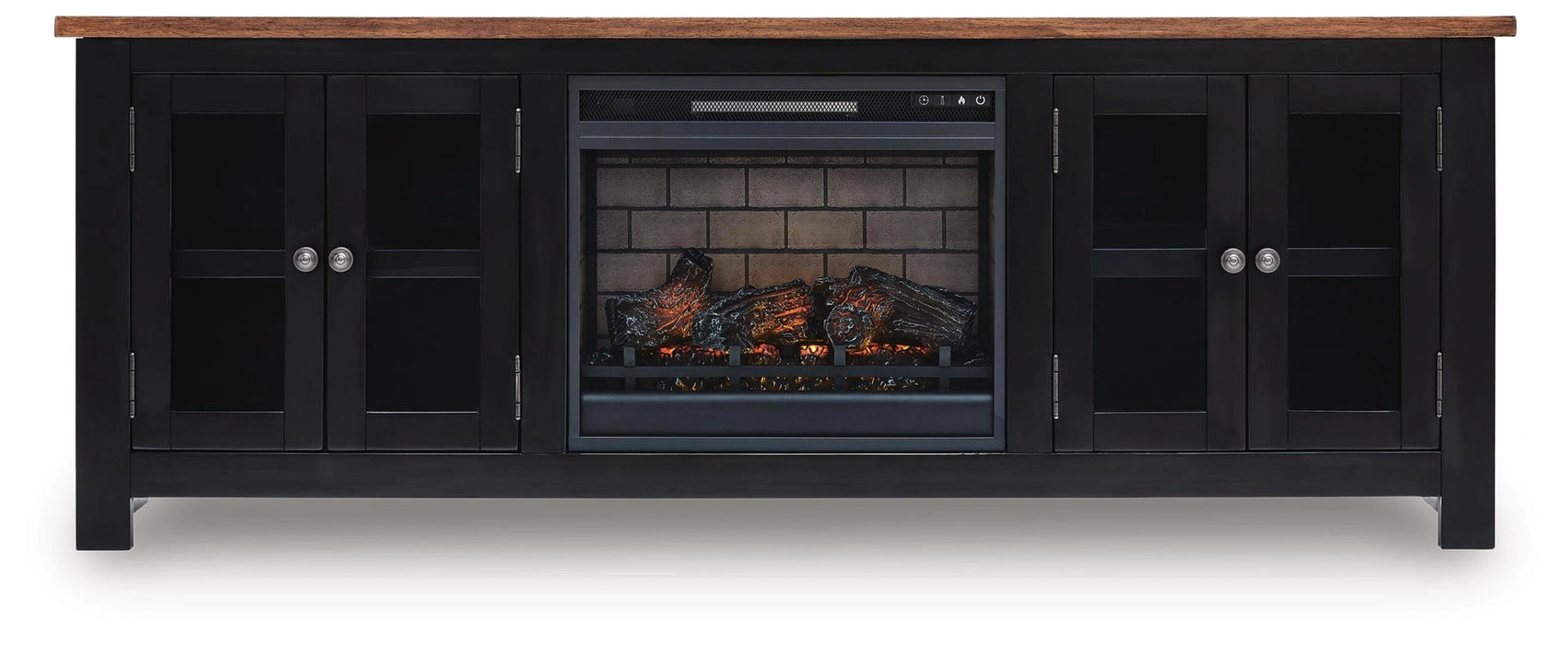 Wildenauer 76" TV Stand with Electric Fireplace - Dream Home Furniture & Mattress (Waite Park, MN)