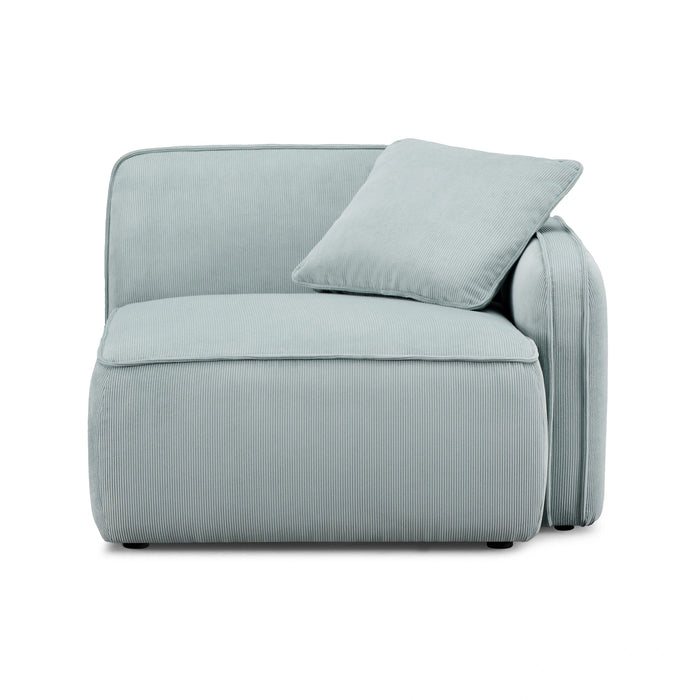Travie Performance Corduroy Velvet Corner Chair