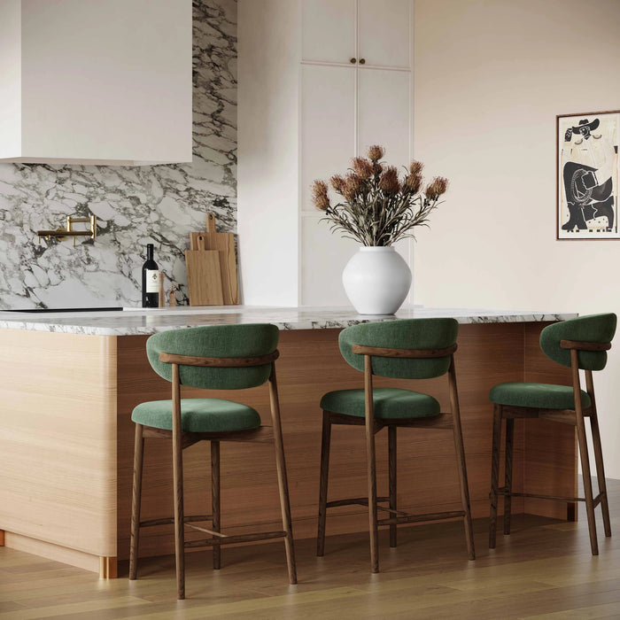 Zinea Performance Textured Velvet Counter Stool