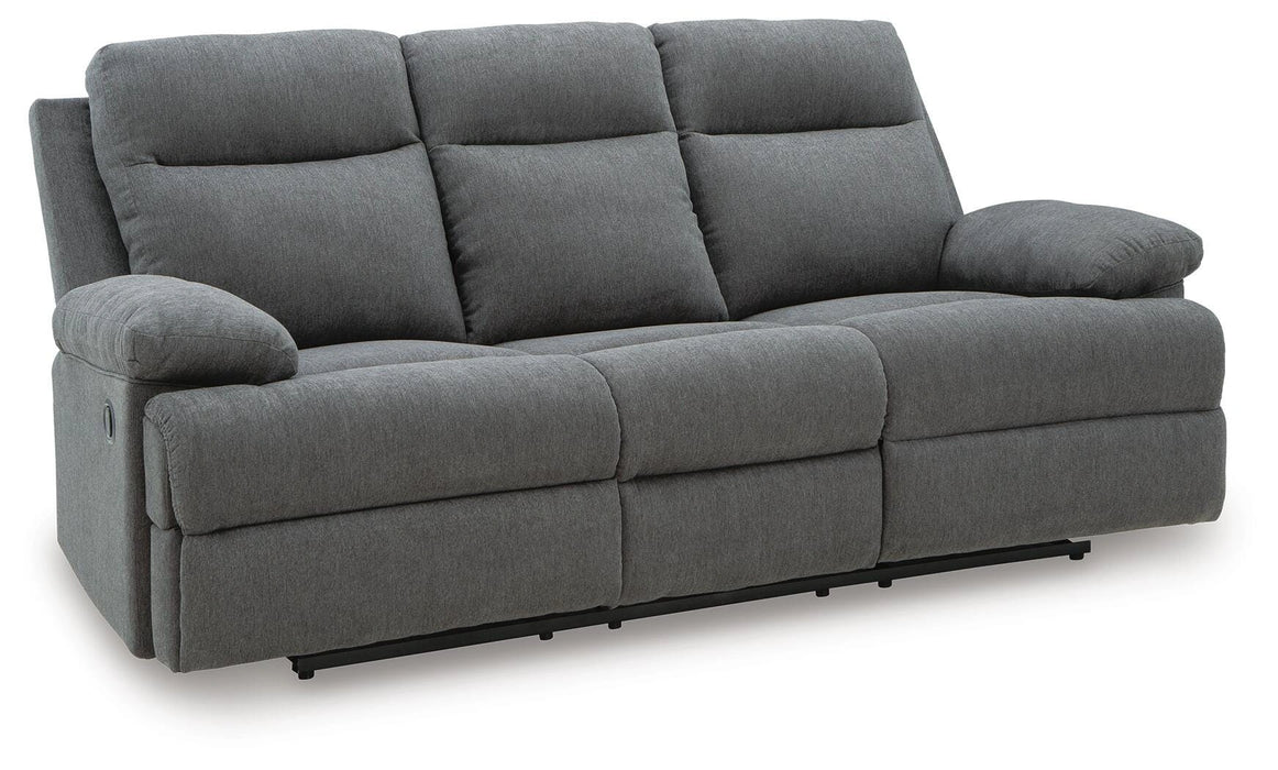 Side-Swipe Reclining Sofa with Drop Down Table - Dream Home Furniture & Mattress (Waite Park, MN)