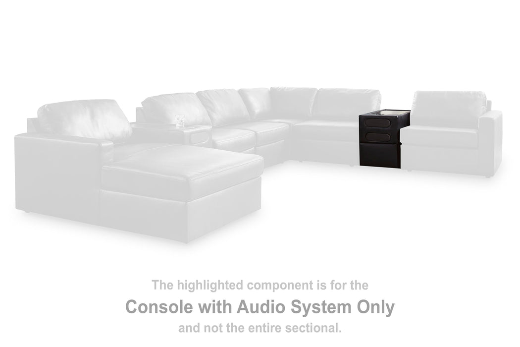 Modmax II Sectional with Chaise and Audio Consoles - Dream Home Furniture & Mattress (Waite Park, MN)