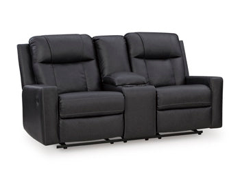 Mackmenville Reclining Loveseat with Console - Dream Home Furniture & Mattress (Waite Park, MN)