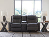 Mackmenville Reclining Loveseat with Console - Dream Home Furniture & Mattress (Waite Park, MN)