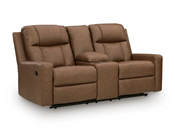 Mackmenville Reclining Loveseat with Console - Dream Home Furniture & Mattress (Waite Park, MN)