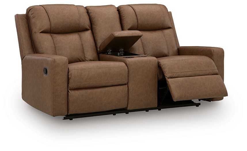 Mackmenville Reclining Loveseat with Console - Dream Home Furniture & Mattress (Waite Park, MN)