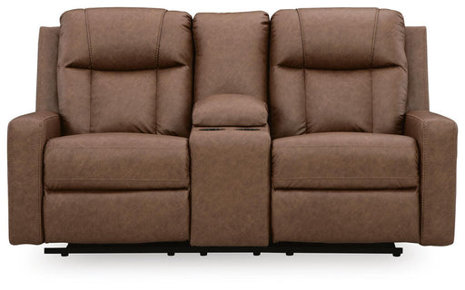 Mackmenville Reclining Loveseat with Console - Dream Home Furniture & Mattress (Waite Park, MN)