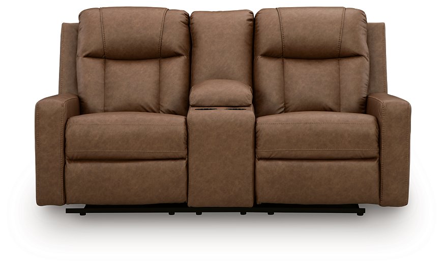 Mackmenville Reclining Loveseat with Console - Dream Home Furniture & Mattress (Waite Park, MN)
