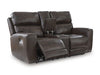 Crossplex Power Reclining Loveseat with Console - Dream Home Furniture & Mattress (Waite Park, MN)