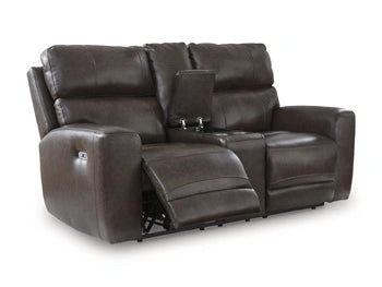 Crossplex Power Reclining Loveseat with Console - Dream Home Furniture & Mattress (Waite Park, MN)