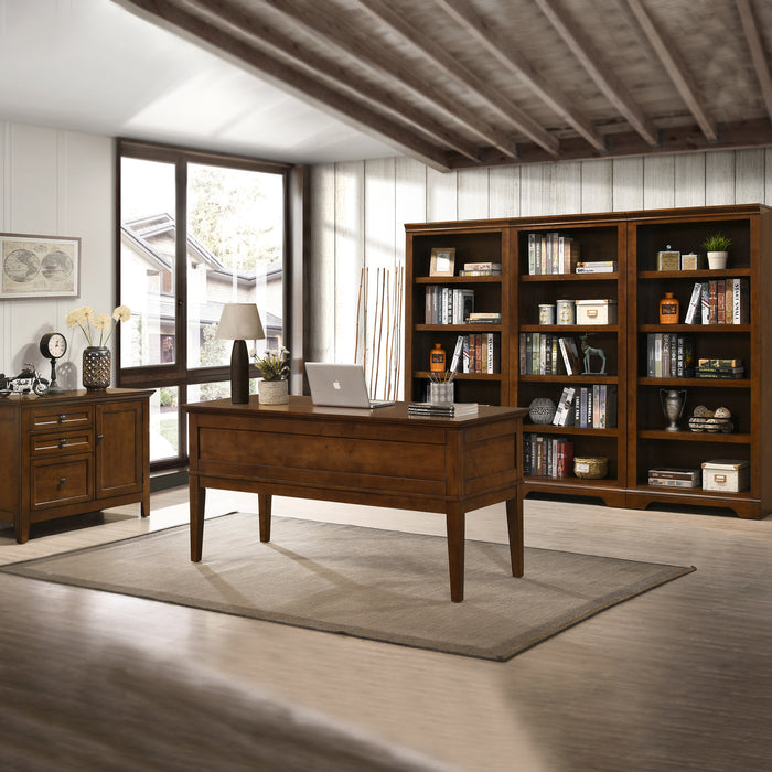 San Mateo 62" Half Ped Desk - Dream Home Furniture & Mattress (Waite Park, MN)
