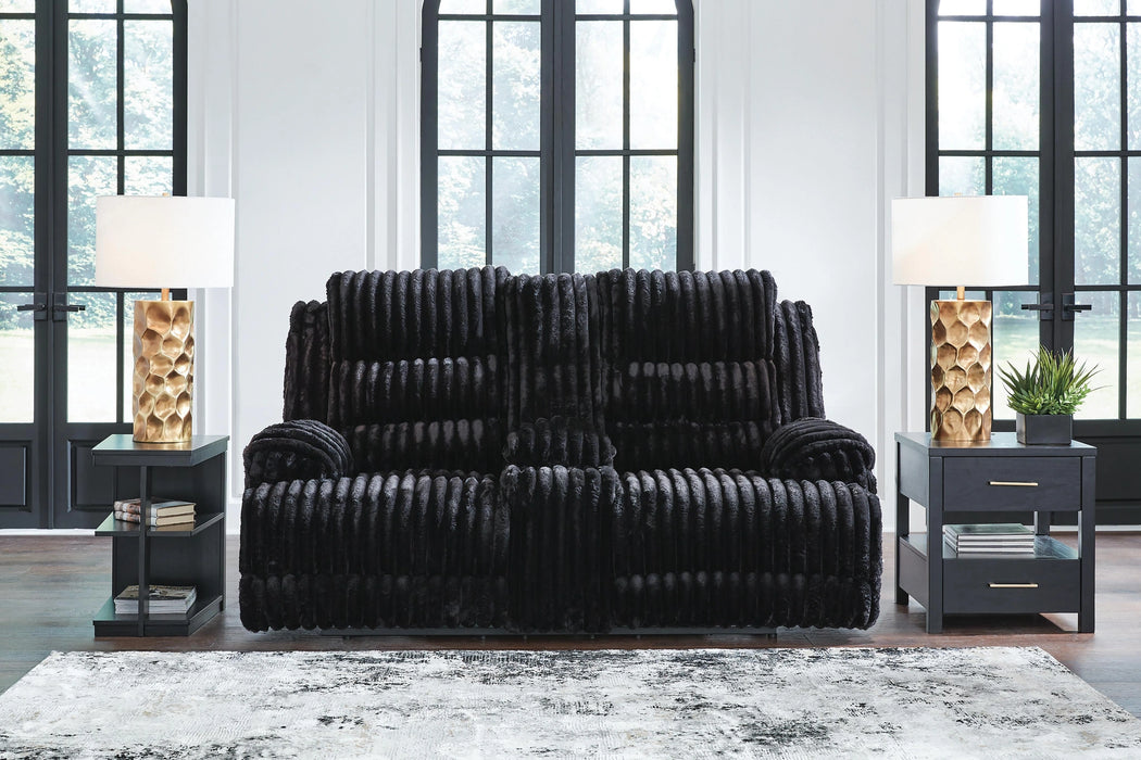 Rhine Falls Reclining Loveseat with Console - Dream Home Furniture & Mattress (Waite Park, MN)