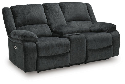 Draycoll Power Reclining Loveseat with Console - Dream Home Furniture & Mattress (Waite Park, MN)
