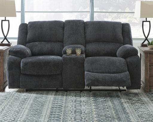 Draycoll Reclining Loveseat with Console - Dream Home Furniture & Mattress (Waite Park, MN)