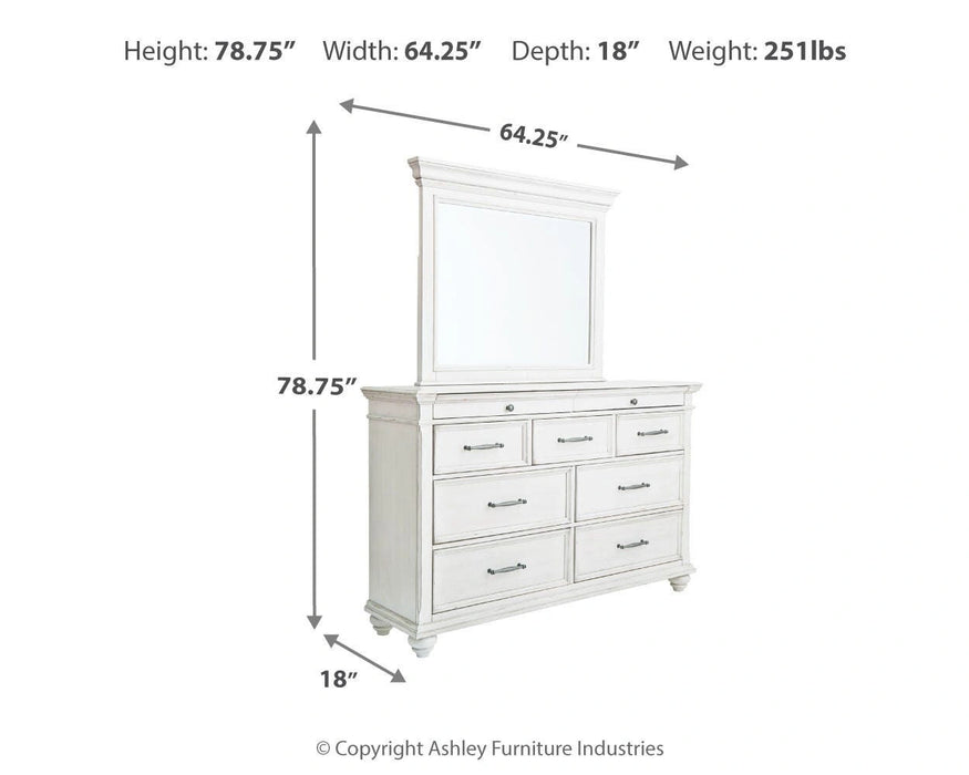Kanwyn Dresser and Mirror - Dream Home Furniture & Mattress (Waite Park, MN)