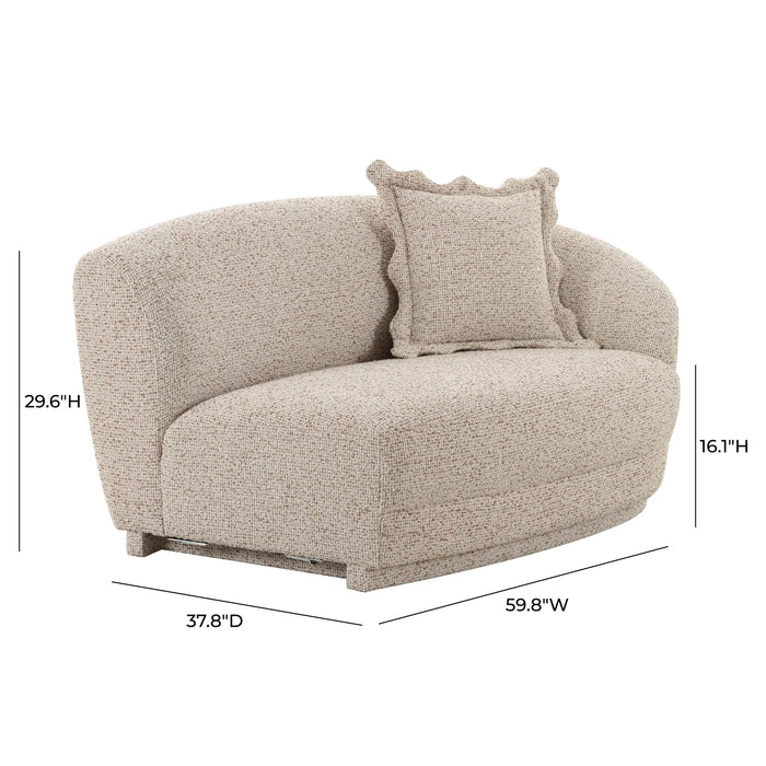 Marion 60" Two-Tone Textured Performance Boucle Loveseat
