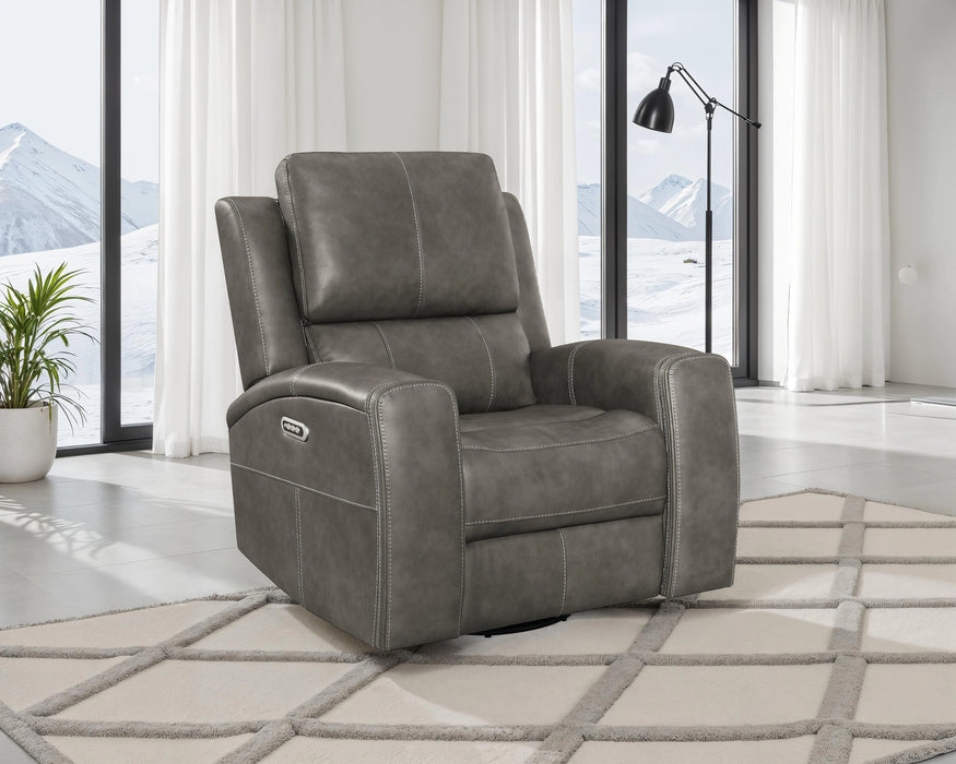 Brickston Triple Power Swivel Glider Recliner - Dream Home Furniture & Mattress (Waite Park, MN)