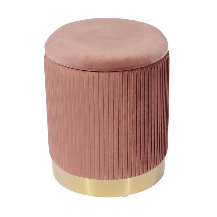 Zoe Cream Storage Ottoman