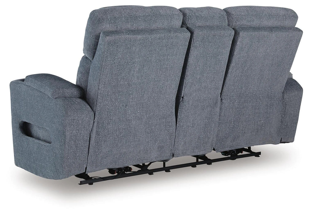 Studio Cave Power Reclining Loveseat with Console - Dream Home Furniture & Mattress (Waite Park, MN)