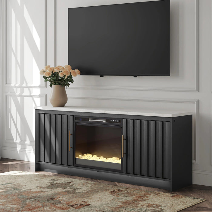 Cadmori TV Stand w/Fire - Dream Home Furniture & Mattress (Waite Park, MN)