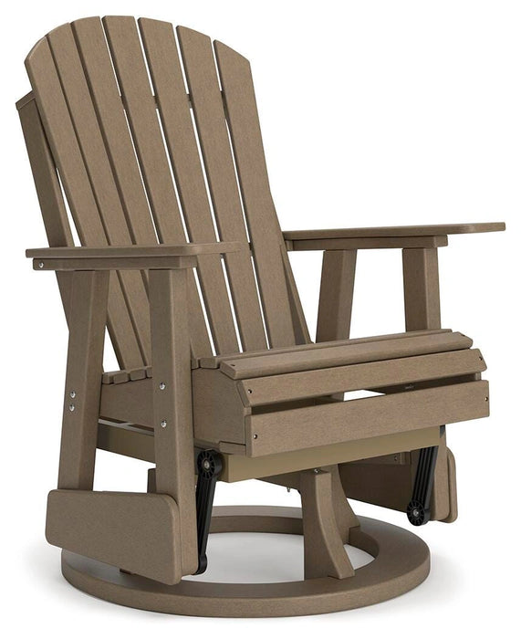 Hyland wave Outdoor Swivel Glider Chair - Dream Home Furniture & Mattress (Waite Park, MN)
