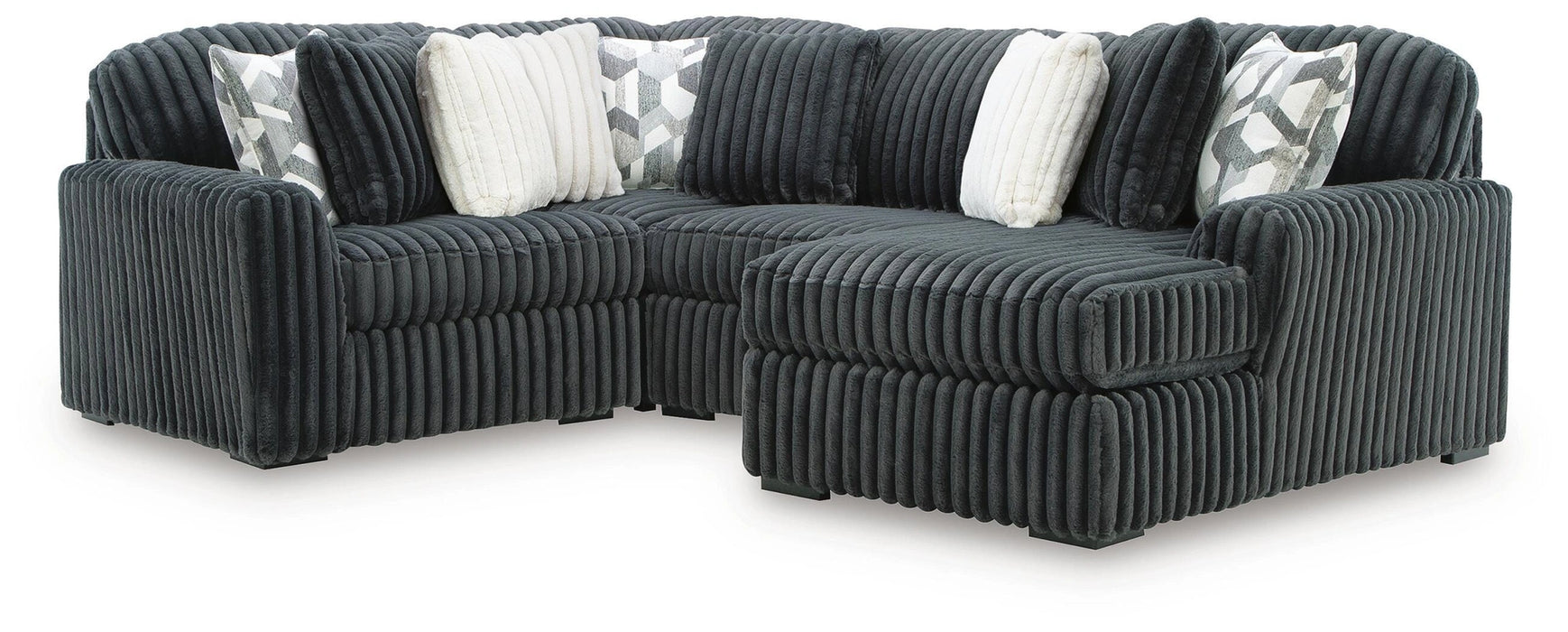 Midnight-Madness Sectional with Chaise - Dream Home Furniture & Mattress (Waite Park, MN)