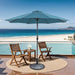 Soli 9' Outdoor Umbrella w/ Auto Tilt + 21" Round Base - Dream Home Furniture & Mattress (Waite Park, MN)