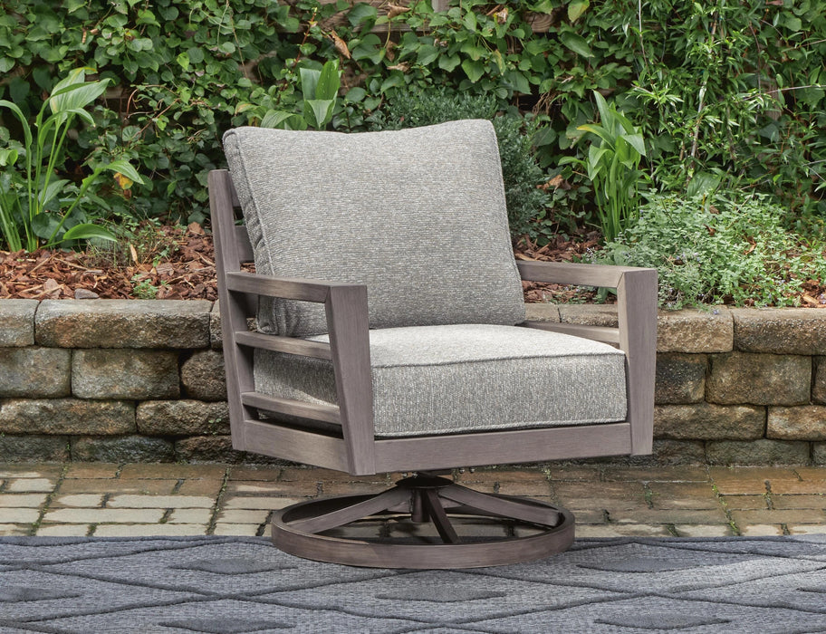 Hillside Barn Outdoor Swivel Lounge with Cushion - Dream Home Furniture & Mattress (Waite Park, MN)