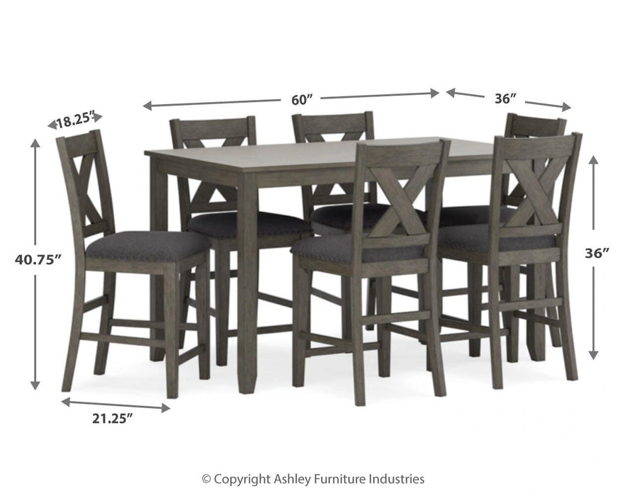Caitbrook Counter Height Dining Table and Bar Stools (Set of 7) - Dream Home Furniture & Mattress (Waite Park, MN)