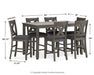 Caitbrook Counter Height Dining Table and Bar Stools (Set of 7) - Dream Home Furniture & Mattress (Waite Park, MN)