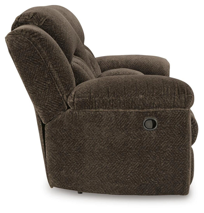 Frohn Reclining Loveseat with Console - Dream Home Furniture & Mattress (Waite Park, MN)